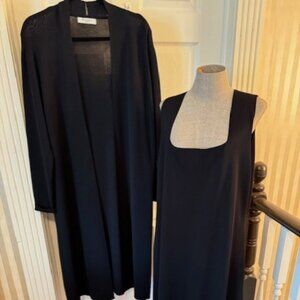 B.Baily  sleeveless black dress and overcoat 2XXL